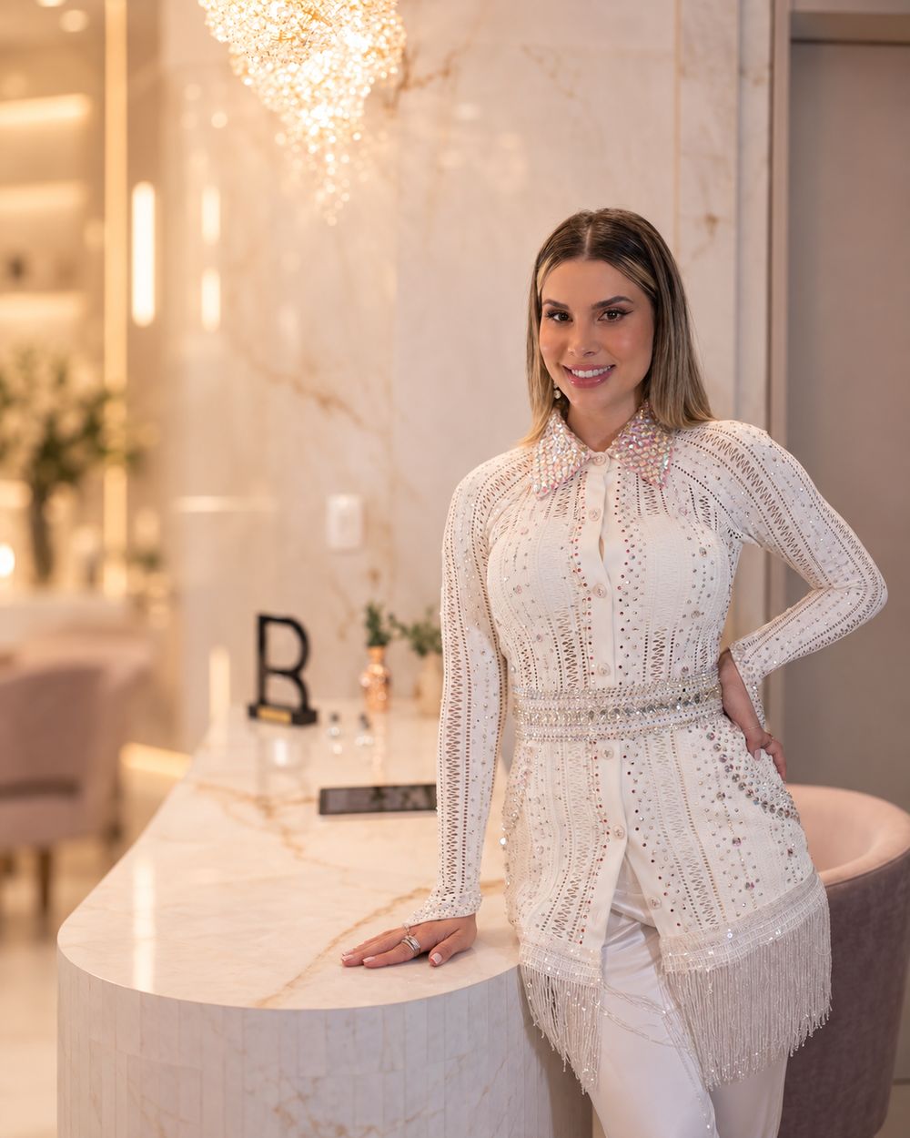 Dra. Géssica Thomas no consultório
